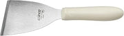 Winco 4 1/2" x 3 1/8" White Plastic Scraper with Handle | Dishwasher safe, Durable blade and handle, For griddles, dough, bench work and food-prep surface scraping