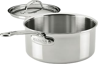 Hestan ProBond Luxe 3-Quart Saucepan with Lid, Professional Clad Stainless Steel ProCore Tri-Ply Clad Construction, Polished Exterior, Induction & Oven Safe