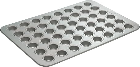 Winco 17 7/8" x 25 7/8" Mini Aluminized Steel Muffin Pan, 48 Cup (Mini)