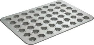 Winco 17 7/8" x 25 7/8" Mini Aluminized Steel Muffin Pan, 48 Cup (Mini)