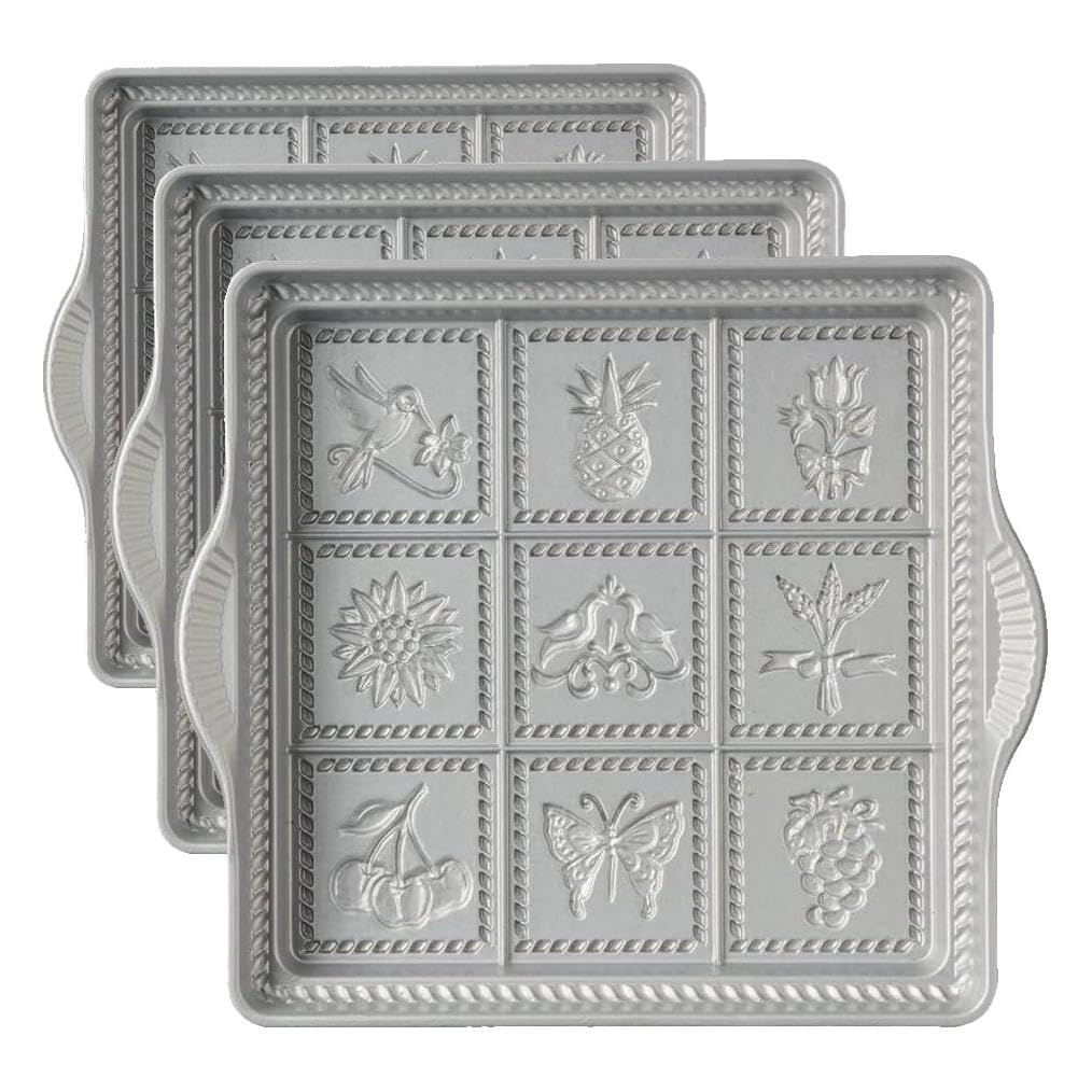 Nordic Ware Non-stick / 9x9 Inches (Pack of 3) / English Shortbread Shortbread