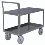 Two Shelf Unassembled Heavy Duty Service Cart by Global Industrial – 12-Gauge Steel, Gray, Model 752257