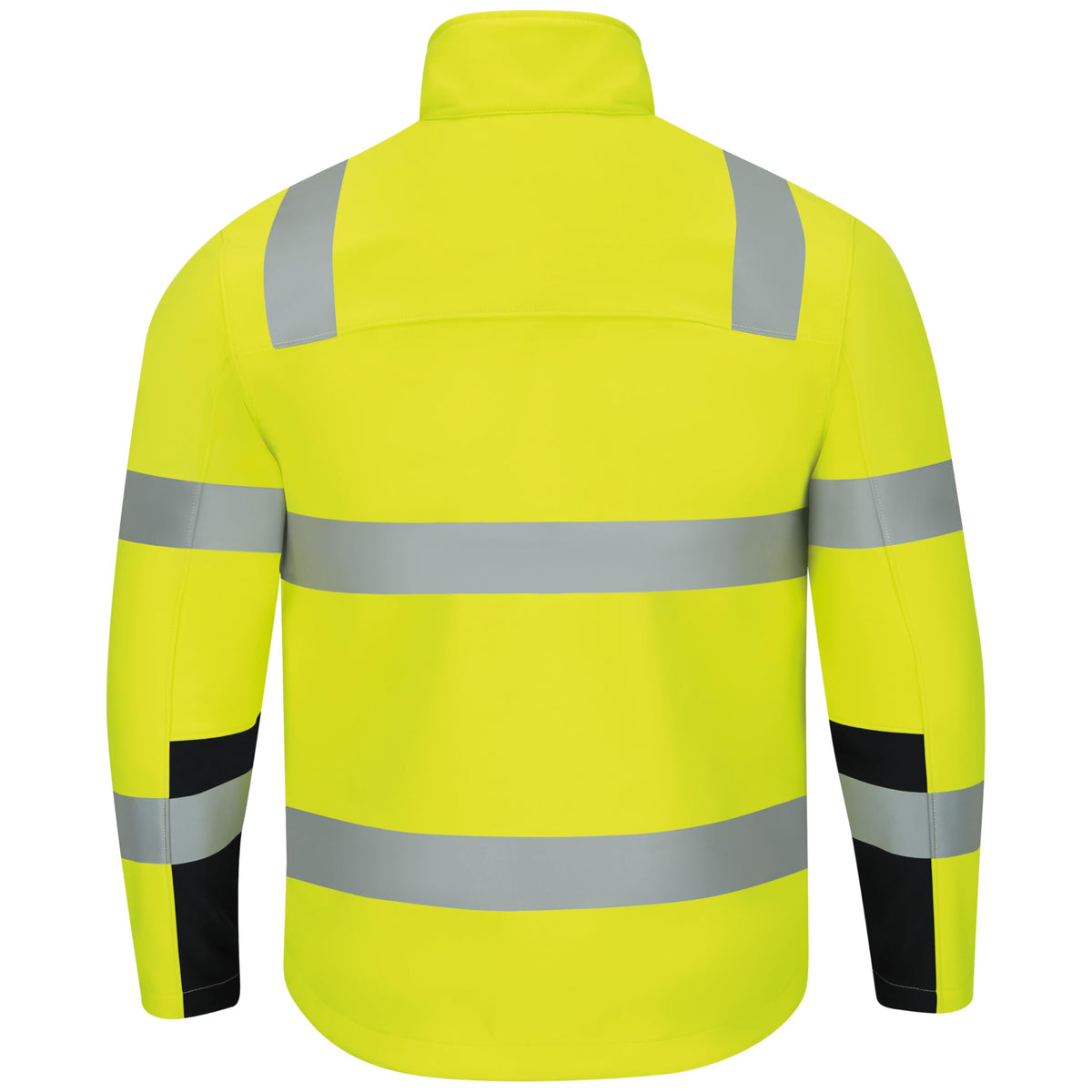 Men's Hi-Visibility Soft Shell Jacket by Red Kap – Polyester, Fluorescent Yellow/Black, Model JY34YB RG M
