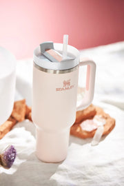 Quencher H2.0 FlowState Tumbler 40oz (Rose Quartz) by STANLEY – 40 Ounces, Stainless Steel, Rose Quartz, Model 1-52