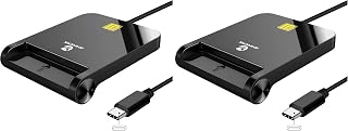 CAC Reader USB C, CAC Card Reader Military for Windows/Mac (Pack of 2)