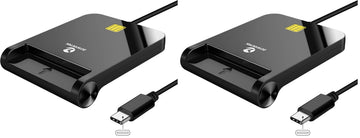 CAC Reader USB C by ZOWEETEK – 3.3 x 2.7 inch (Pack of 2), Black