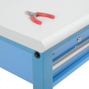 72" W x 36" D Workbench by Global Industrial – 36"L x 72"W x 7"H, Steel, Blue, Model 318994BL