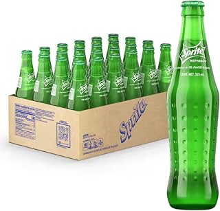 Mexican Sprite Glass Bottles, 12 oz (Pack of 24)