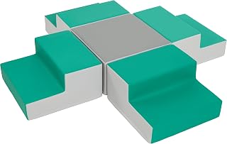 ECR4Kids Step n' Coast, Toddler-Sized, 5-Piece, Emerald/Grey