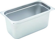Winco 8.4 qt 6" Silver 1/3 Size Stainless Steel Steam Table Pan (Set of 24)