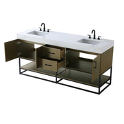 Caroline Bathroom Vanity Chestnut Brown by Lighting Design – Wood, Chestnut Brown, Model VF29272DMCB