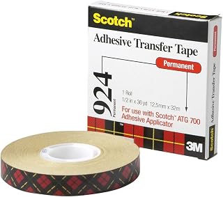 Wholesale CASE of 15 - 3M General Purpose Adhesive Transfer Tape-Adhesive Transfer Tape, 2.0mil, 1/2"x36 Yards, Clear
