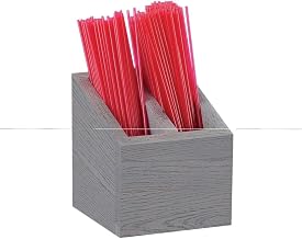 Ashwood Collection – Stir-Stick Holder – 5W x 5D x 5. 5H, Oak, Gray-Washed
