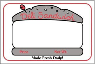 HUBERT Write-in Deli Sandwich Food Information Labels - 3"L x 2"H, 500 Per Roll