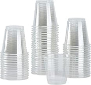 Karat [3oz - 2,500 ct] Small Plastic Cups, Disposable Bathroom Mouthwash Cups | Clear