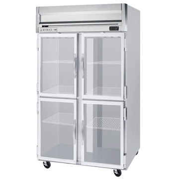 Beverage-Air 52" Horizon Series Two Section Glass Half Door Reach-In Freezer 49 cu.ft. capacity Stainless Steel Front Gray Painted Sides Aluminum by Beverage Air – Model HF2-1HG