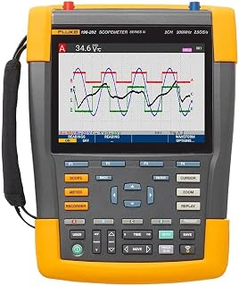 Fluke 190-202-III Color ScopeMeter, 200 MHz, 2 Channels Plus DMM/Ext. Input