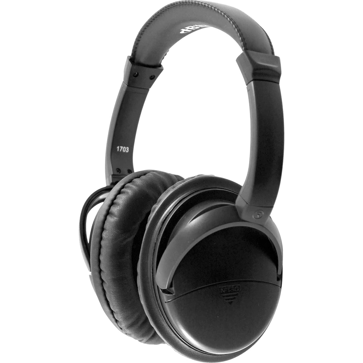 Hamilton Buhl Deluxe Active Noise-Cancelling Headphones with Case by HamiltonBuhl – Medium, Foam, Black, Model NCHBC1