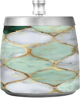 Green Moroccan Pattern Splash Ashtray with Lid, Outdoor Ashtrays for Patio