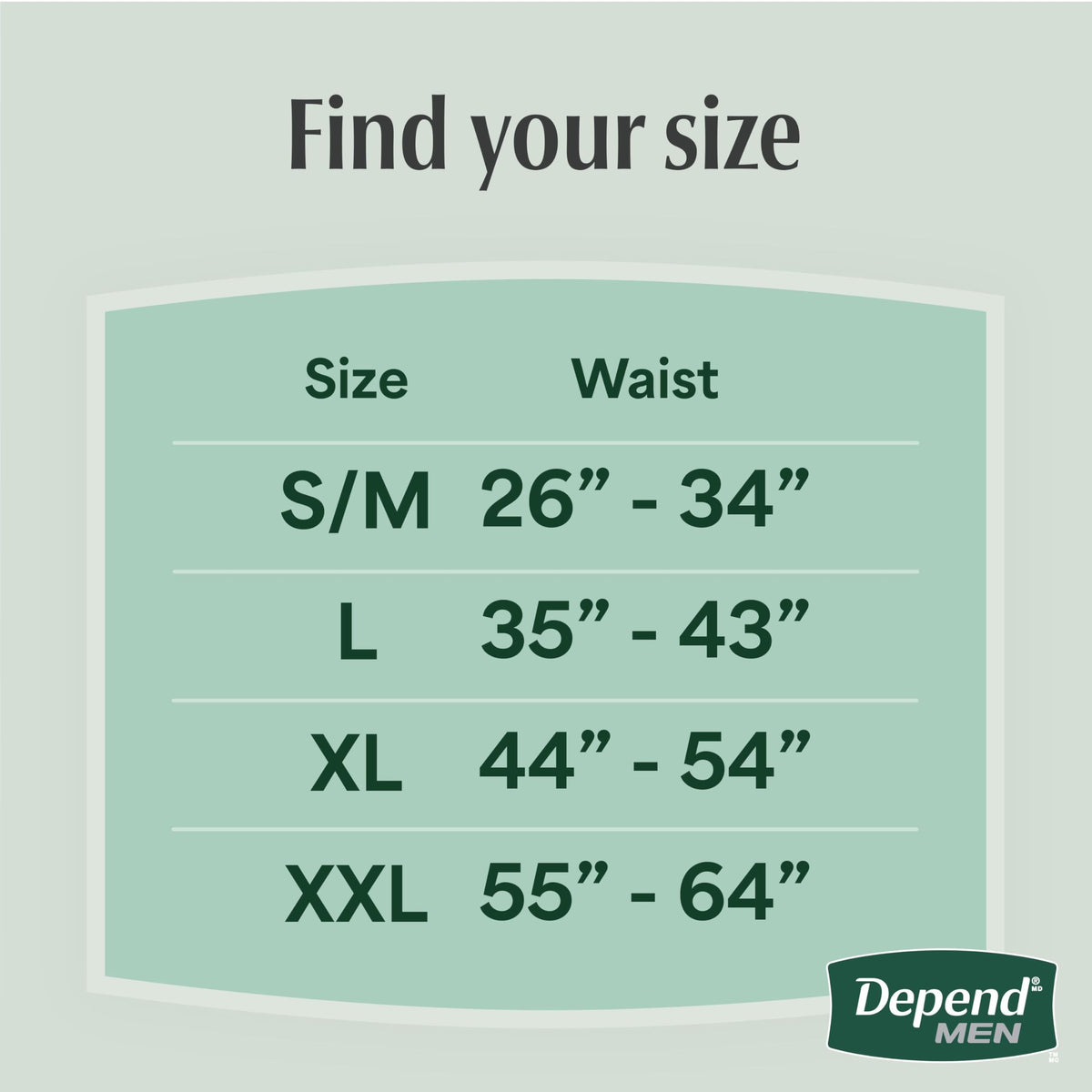 Fresh Protection Adult Diapers for Men by Depend – Large, Polypropylene, Grey, Pack of 17, Model 10036000479260