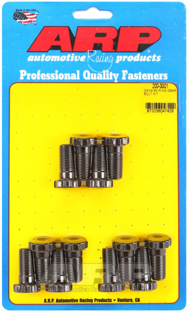Bolt Kit (Dana 60 ring gear) by ARP – Stock, Stainless Steel, Black, Model 200-3001