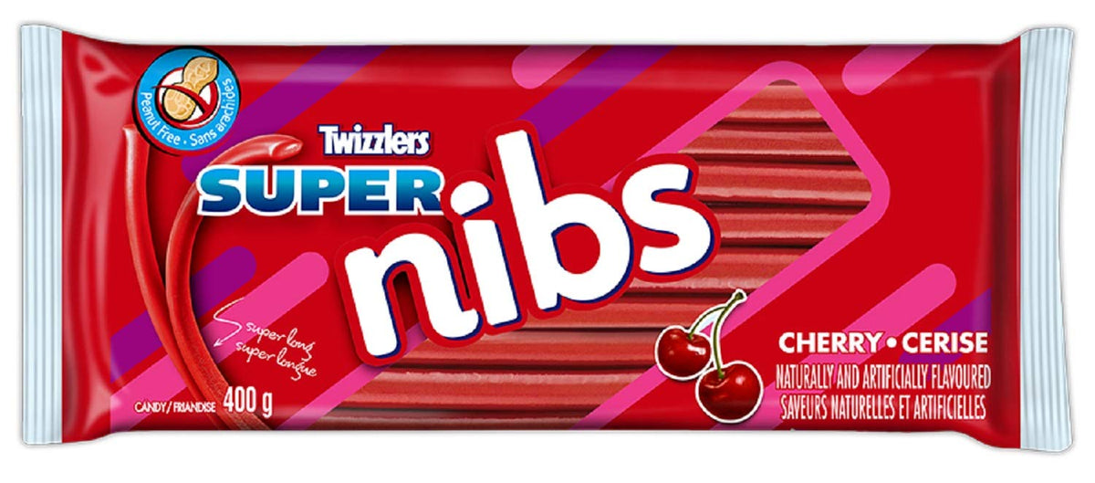 Super Nibs Cherry Flavored (400g / 14oz per pack) by Twizzlers – 14 Ounce (Pack of 1), Red