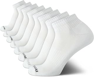 Reebok Mens Quarter Socks Performance Arch Support Cushioned Socks, 8 Pack