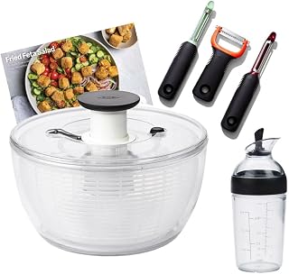 OXO Good Grips Salad Spinner - 3-Piece Peeler & Salad Dressing Shaker Set