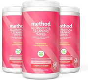 Method All-Purpose Cleaning Wipes, Pink Grapefruit, 70 Count, 3 Pack
