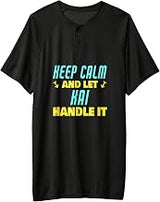Men's Keep Calm and Let Kai Handle It Funny Kai Name Adult & Youth Baseball Jersey