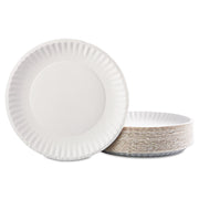 PP9GRAWHPK Paper Plates by AJM Packaging – 9", Paper, White, Pack of 10, Model AJMPP9GRAWHPK