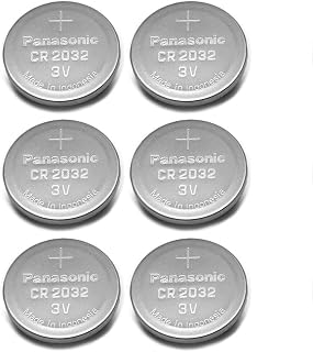 Panasonic CR2032 3V Lithium Coin Battery (Pack of 6)