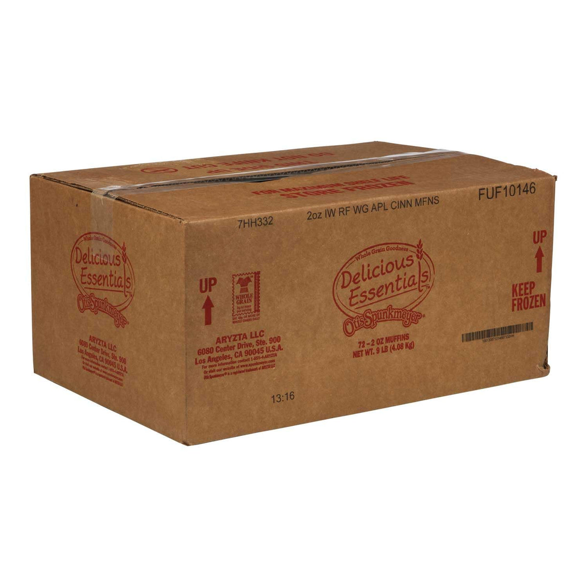 Whole Grain Individually Wrapped Cinnamon Muffin by Otis Spunkmeyer – 2 Ounce, Pack of 72