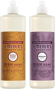 Mrs. MEYER'S Liquid Dish Soap, 1 Apple Cider, 1 Elderberry, 2 CT (Variety Pack)