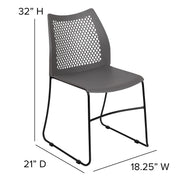 Flash Furniture Grey / Set of 1 / Contemporary Stacking Chairs