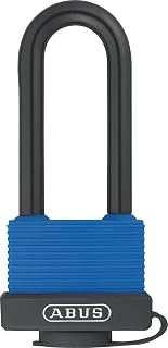 Aqua Safe 70IB/45HB63 Brass Padlock with high Shackle - Weatherproof - Stainless Steel Shackle for Extra Corrosion Protection - Plastic Coating - ABUS Security Level 5