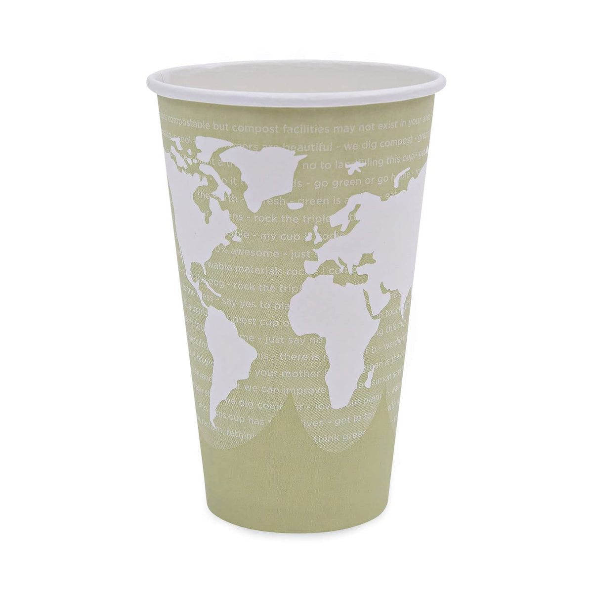 Eco-Products World Art Renewable and Compostable Hot Cups by ECO PRODUCTS – 16 Ounces, 16 fluid_ounces, Paper, Sea Green, Model ECOBHC16WAPK