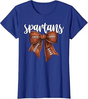 Spartans Football Bow School Spirit Team Mascot Game Night T-Shirt