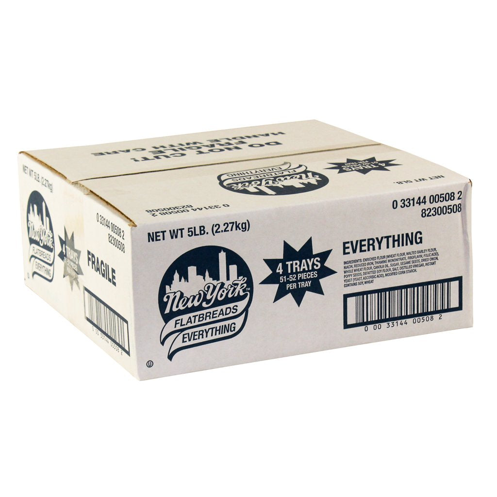 Everything, 5 lb (Pack of 4 Trays) by New York Flatbreads – 80 Ounce (Pack of 1), Model 82300508