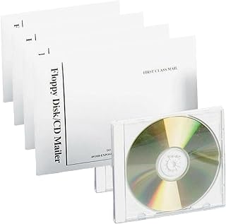 Quality Park CD DVD Media Mailers, 6 x 8-1/2, Flap-Stik Self Seal Closure w/Pull Tab, Foam Liner, Stay Flat White Fiberboard, 25 Per Pack (QUAE7265) (Pack of 4)