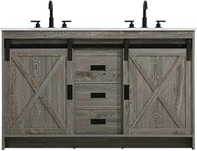 Elegant Kitchen and Bath Austin 54" Double Bathroom Vanity in Rustic Grey