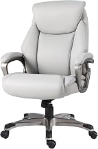 Lorell Kyros High-Back Executive Chair, Gray, Tilt and Tension Adjustment, Height Adjustable