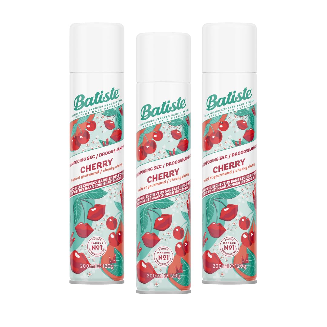 Shampoo Dry Cherry 6.73 Ounce (200ml) (3 Pack) by Batiste – 6.73 Fl Oz (Pack of 3), Clear, Pack of 3, Model 5010724526798