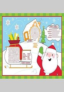 Creative Converting Christmas Acivity Placemats | Multicolor | 8 Pcs.