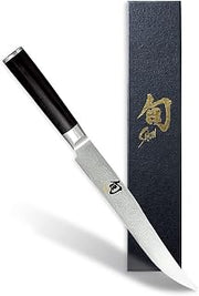 Shun Classic 8 Inch Carving Knife, Stainless Steel Handcrafted in Japan, DM0703