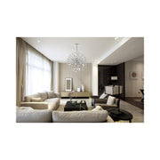 Vera 18 Light Pendant by Lighting Design – Metal, Clear, Model 2550D32SG