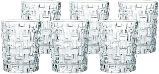 Nachtmann Bossa Nova Crystal Whisky Tumbler Set of 6 | 10 0z, Basketweave Cut Pattern, Dishwasher Safe, Made in Germany, Versatile Barware