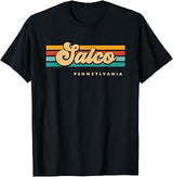 Vintage Sunset Stripes Salco, Pennsylvania T-Shirt