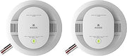 Kidde Hardwired Smoke & Carbon Monoxide Detector, AA Battery Backup, Voice Alerts, Interconnectable, LED Warning Light Indicators, 2 Pack