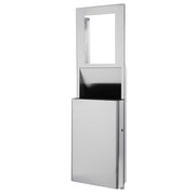 Recessed Trash Receptacle for 16" Cavities by GP PRO (Georgia-Pacific) – 17.2" L x 7.75" W x 56" H, 12.0 gallons, Stainless Steel, Model 59491